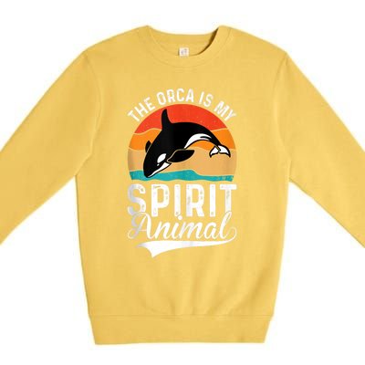 The Orca Is My Spirit Animal Funny Orca Premium Crewneck Sweatshirt