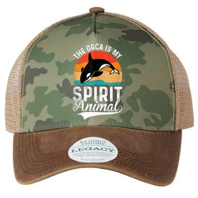 The Orca Is My Spirit Animal Funny Orca Legacy Tie Dye Trucker Hat