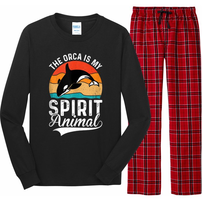 The Orca Is My Spirit Animal Funny Orca Long Sleeve Pajama Set