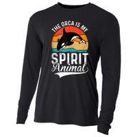 The Orca Is My Spirit Animal Funny Orca Cooling Performance Long Sleeve Crew