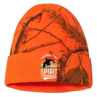 The Orca Is My Spirit Animal Funny Orca Kati Licensed 12" Camo Beanie