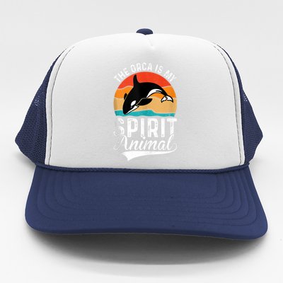 The Orca Is My Spirit Animal Funny Orca Trucker Hat