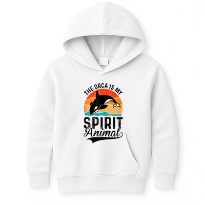 The Orca Is My Spirit Animal Funny Orca Kids Hoodie
