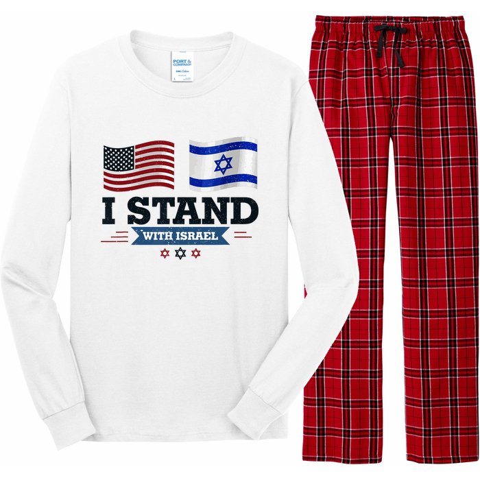 The Original I Stand With Israel Israel Usa Long Sleeve Pajama Set