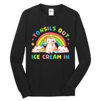 Tonsil Out Ice Cream In Tonsil Removal Surgery Recovery Tall Long Sleeve T-Shirt