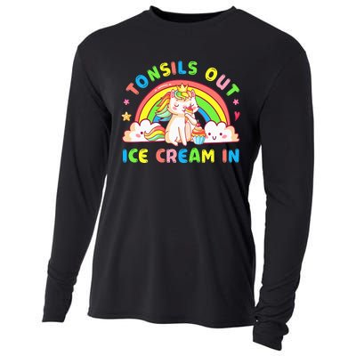 Tonsil Out Ice Cream In Tonsil Removal Surgery Recovery Cooling Performance Long Sleeve Crew