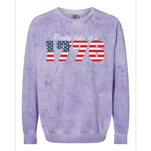 4Th Of July Party Like 1776 4th Of July Colorblast Crewneck Sweatshirt