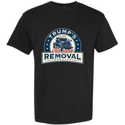 TrumpS Old Junk Removal Service Est 2024 Anti Biden Garment-Dyed Heavyweight T-Shirt