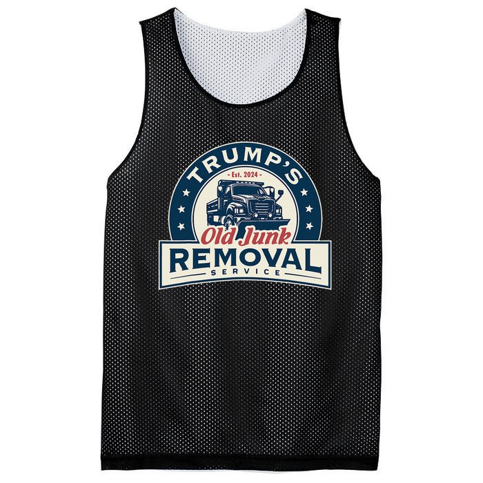 TrumpS Old Junk Removal Service Est 2024 Anti Biden Mesh Reversible Basketball Jersey Tank