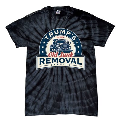 TrumpS Old Junk Removal Service Est 2024 Anti Biden Tie-Dye T-Shirt