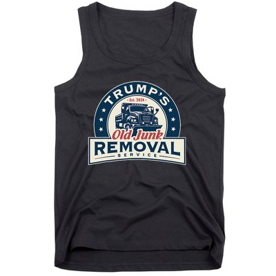 TrumpS Old Junk Removal Service Est 2024 Anti Biden Tank Top