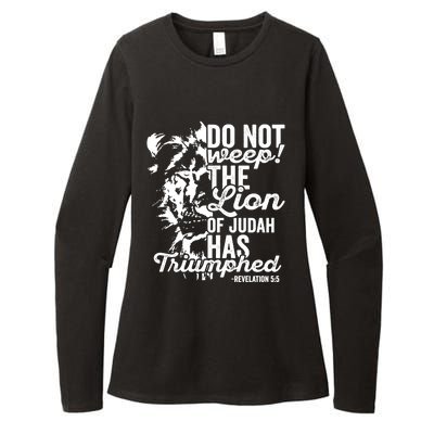 Tribe Of Judah Christian Lion Gift Revelation Bible Verse Womens CVC Long Sleeve Shirt