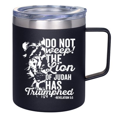 Tribe Of Judah Christian Lion Gift Revelation Bible Verse 12oz Stainless Steel Coffee Mug