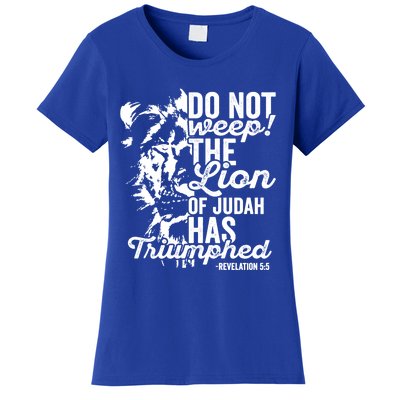 Tribe Of Judah Christian Lion Gift Revelation Bible Verse Women's T-Shirt