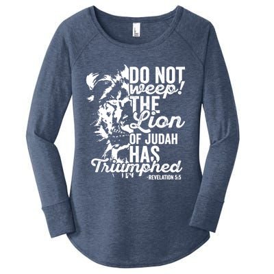 Tribe Of Judah Christian Lion Gift Revelation Bible Verse Women's Perfect Tri Tunic Long Sleeve Shirt