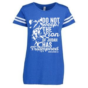 Tribe Of Judah Christian Lion Gift Revelation Bible Verse Enza Ladies Jersey Football T-Shirt