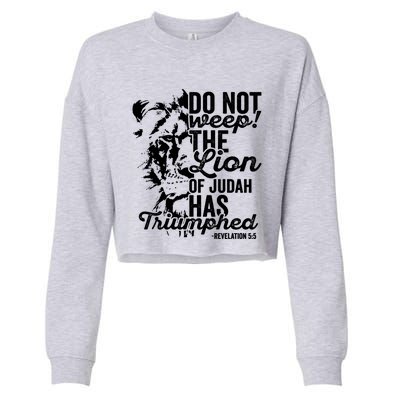 Tribe Of Judah Christian Lion Gift Revelation Bible Verse Cropped Pullover Crew