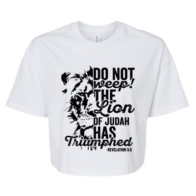 Tribe Of Judah Christian Lion Gift Revelation Bible Verse Bella+Canvas Jersey Crop Tee