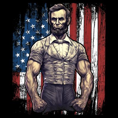 Th Of July Patriotic Funny Abraham Lincoln Graphic July 4th T-Shirt
