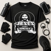 The Original Jesus Is My Homeboy Black Cooling Performance Crew T-Shirt
