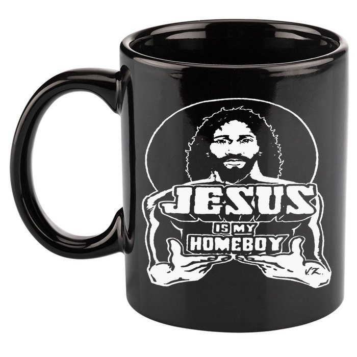 The Original Jesus Is My Homeboy Black 11oz C Handle Ceramic Mug