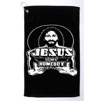 The Original Jesus Is My Homeboy Black Golf Towel
