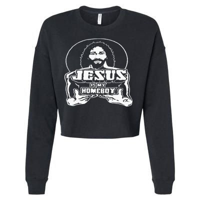 The Original Jesus Is My Homeboy Black Cropped Pullover Crew