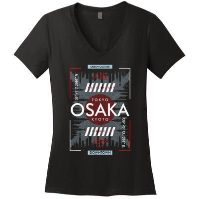 Tokyo Osaka Kyoto Women's V-Neck T-Shirt