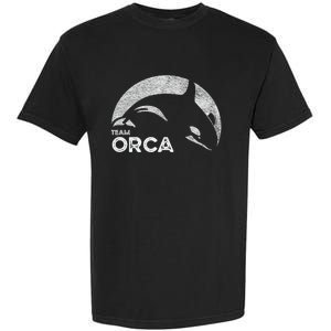 Team Orca Killer Whale Distressed Design Garment-Dyed Heavyweight T-Shirt