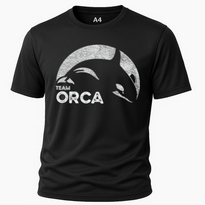 Team Orca Killer Whale Distressed Design Performance Shirt