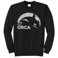 Team Orca Killer Whale Distressed Design Sweatshirt