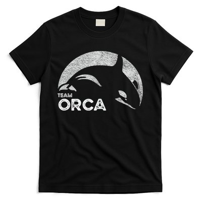Team Orca Killer Whale Distressed Design T-Shirt