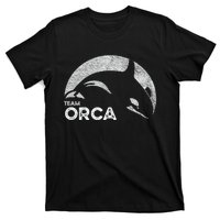 Team Orca Killer Whale Distressed Design T-Shirt