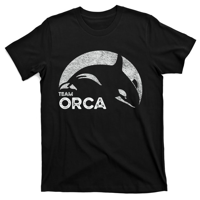 Team Orca Killer Whale Distressed Design T-Shirt