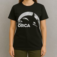 Team Orca Killer Whale Distressed Design T-Shirt