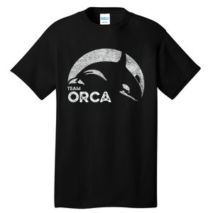 Team Orca Killer Whale Distressed Design Tall T-Shirt