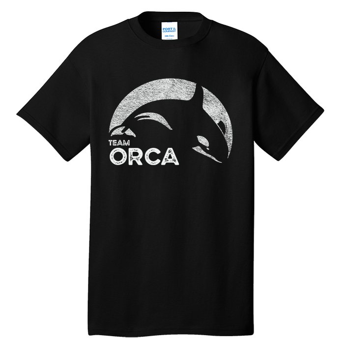 Team Orca Killer Whale Distressed Design Tall T-Shirt