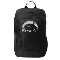 Team Orca Killer Whale Distressed Design City Backpack