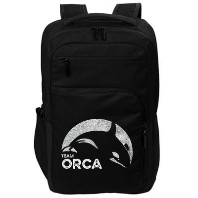 Team Orca Killer Whale Distressed Design Impact Tech Backpack