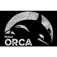 Team Orca Killer Whale Distressed Design Bumper Sticker