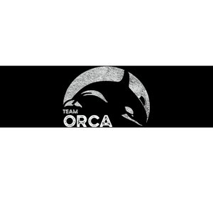 Team Orca Killer Whale Distressed Design Bumper Sticker