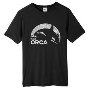 Team Orca Killer Whale Distressed Design Tall Fusion ChromaSoft Performance T-Shirt