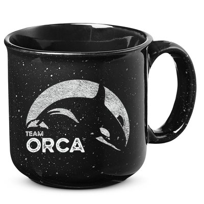 Team Orca Killer Whale Distressed Design 15oz Campfire Ceramic Mug