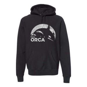 Team Orca Killer Whale Distressed Design Premium Hoodie