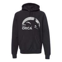 Team Orca Killer Whale Distressed Design Premium Hoodie