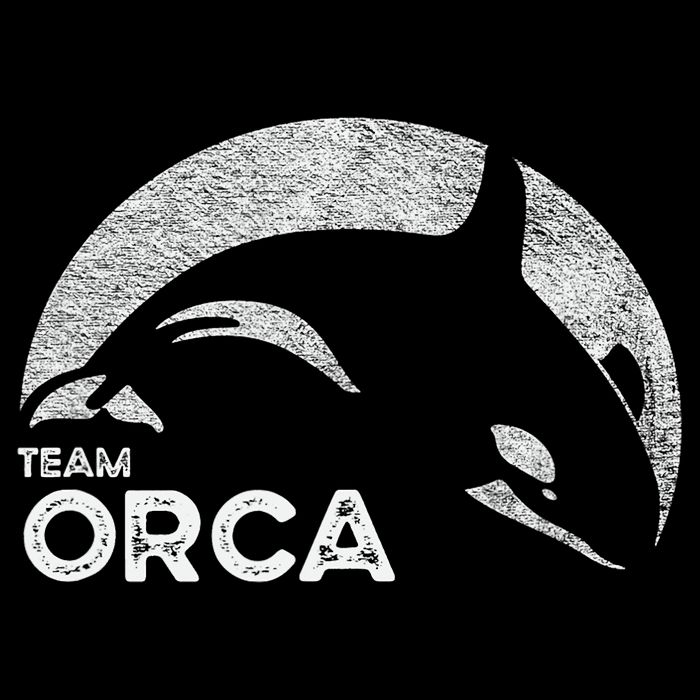 Team Orca Killer Whale Distressed Design 16 in Basic Backpack