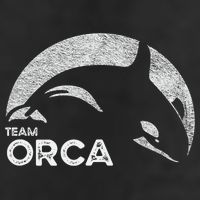 Team Orca Killer Whale Distressed Design Large Microfiber Waffle Golf Towel