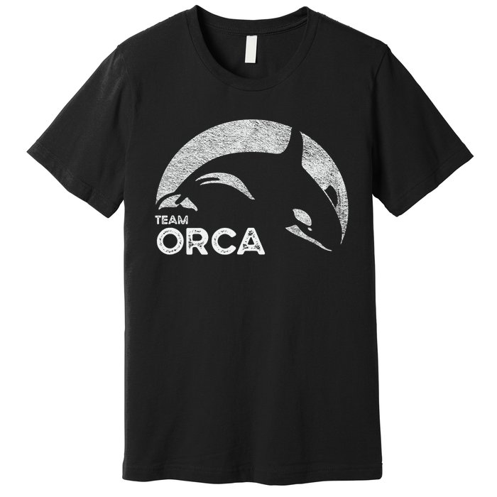 Team Orca Killer Whale Distressed Design Premium T-Shirt