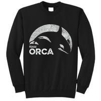 Team Orca Killer Whale Distressed Design Tall Sweatshirt