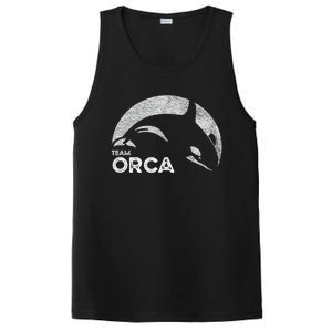 Team Orca Killer Whale Distressed Design PosiCharge Competitor Tank